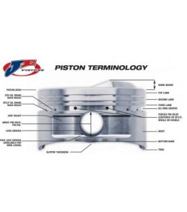 JE-PISTONS Single Custom TOYOTA 1.3L 12V 2E-TE SOHC (Starlet) 73.00mm BTO