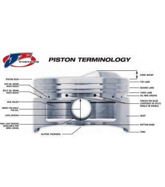 JE-PISTONS Single Custom TOYOTA 1.3L 12V 2E-TE SOHC (Starlet) 73.00mm BTO
