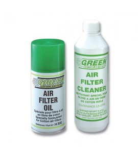 Kit de Nettoyage / d'Entretien Green pour Filtre à Air Spray 0.3L + Netoyant 0.5L  - GREEN FILTER